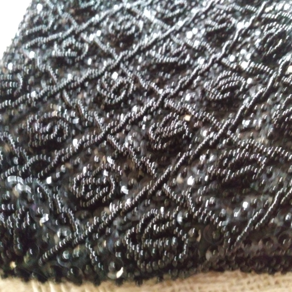 Black Beaded Evening Bag Women